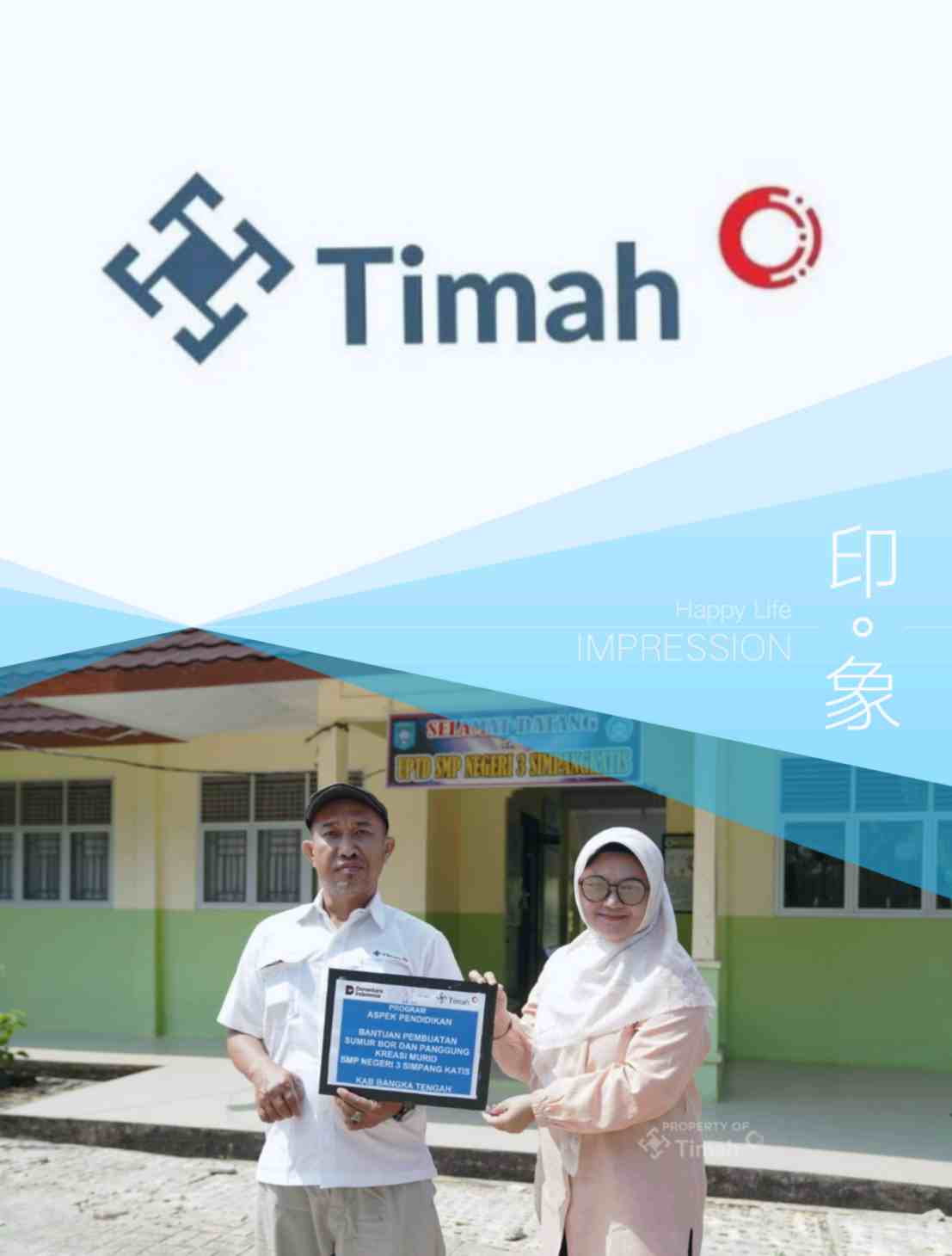 Setelah Bertahun-tahun Berjuang Mendapatkan Air Bersih, SMP Negeri 3 Simpang Katis Menerima Dukungan yang Sangat Dibutuhkan dari PT TIMAH.