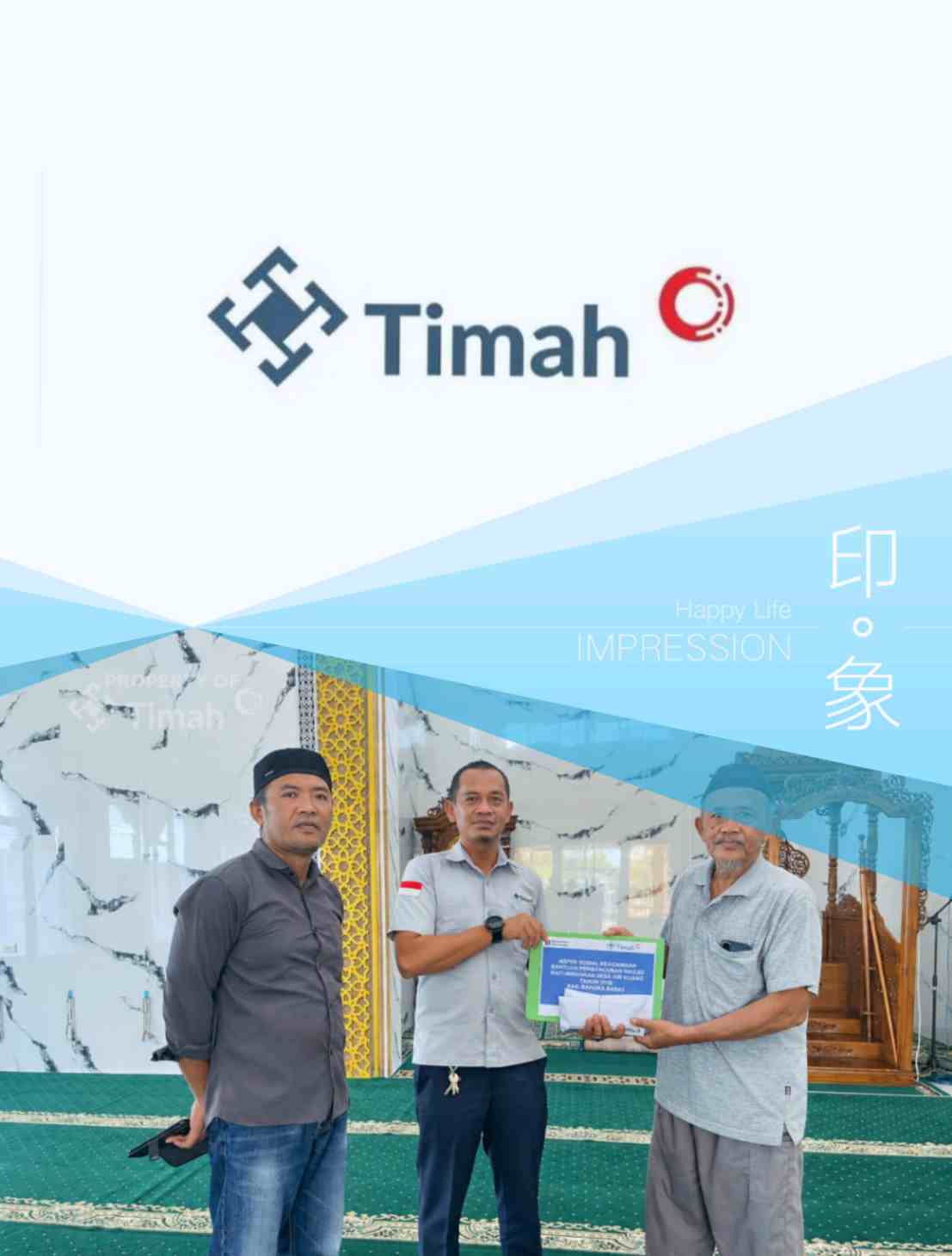 PT TIMAH Berikan Bantuan Masjid Baiturrahman Bangka Barat, Dukung Kegiatan Keagamaan