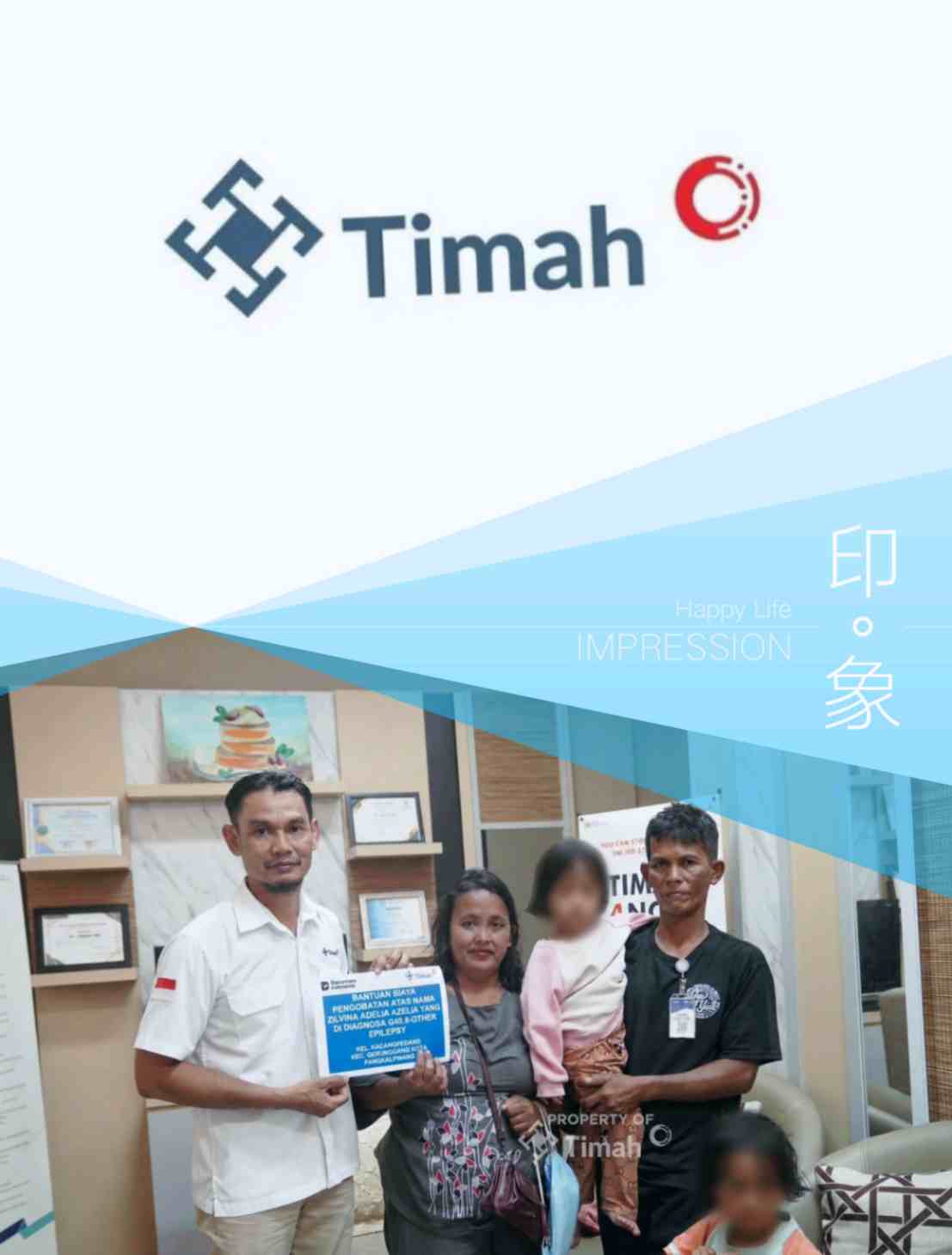 Dukung Kesehatan Masyarakat, PT TIMAH Bantu Biaya Pengobatan Balita di Pangkalpinang