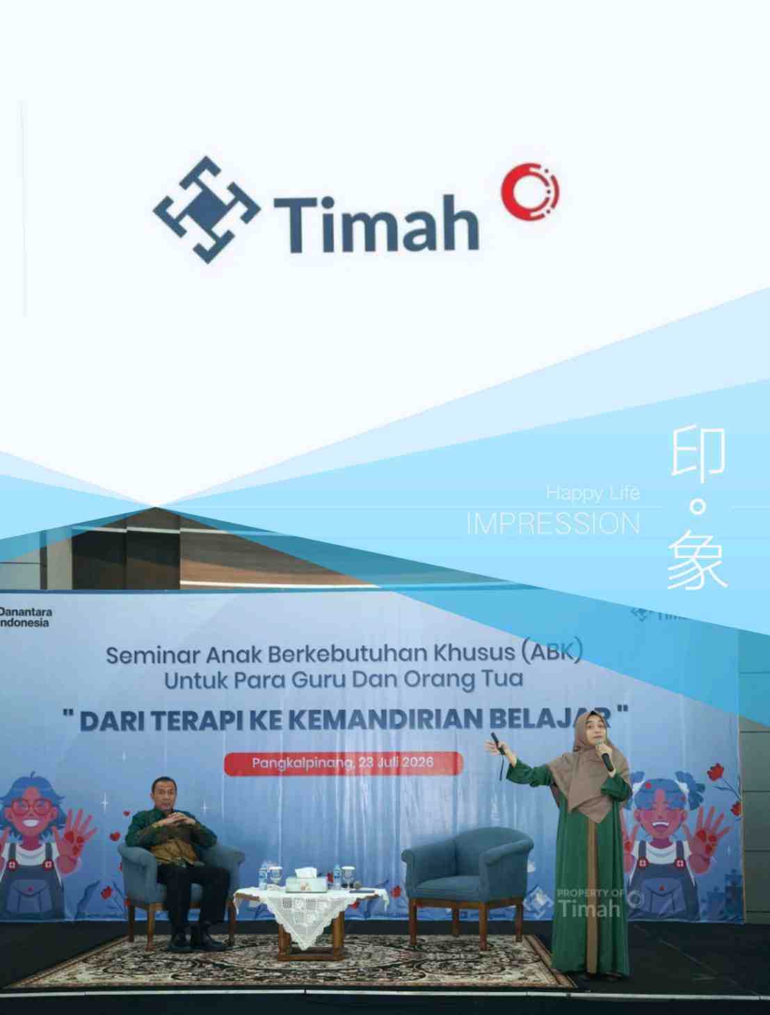 Pada Hari Anak Nasional, PT TIMAH membekali guru dan orang tua untuk mendorong pembelajaran mandiri bagi anak-anak berkebutuhan khusus.