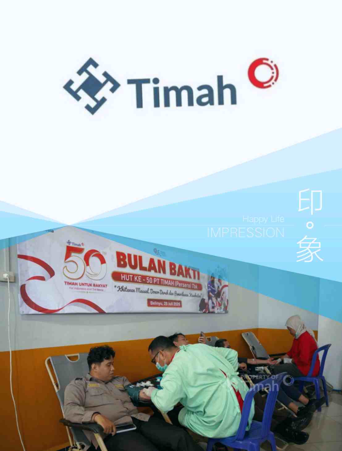 Warga Belinyu Ramai-ramai Berdonor, 138 Kantong Darah Terkumpul dalam Bulan Bakti HUT ke-50 PT TIMAH 
