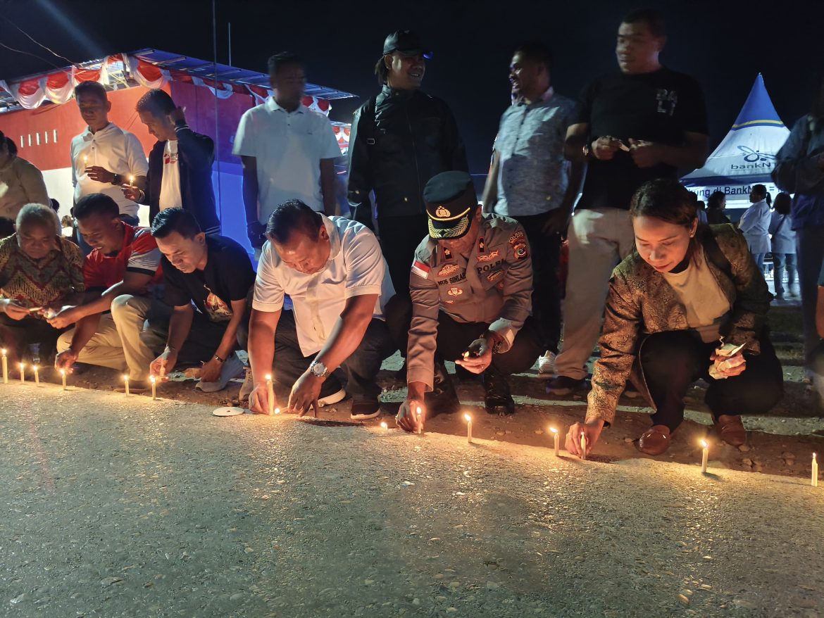 Polres Malaka Kawal Aksi Solidaritas dan Seribu Lilin untuk Korban Gempa Flores, Malaka Bergerak Dalam Kemanusiaan