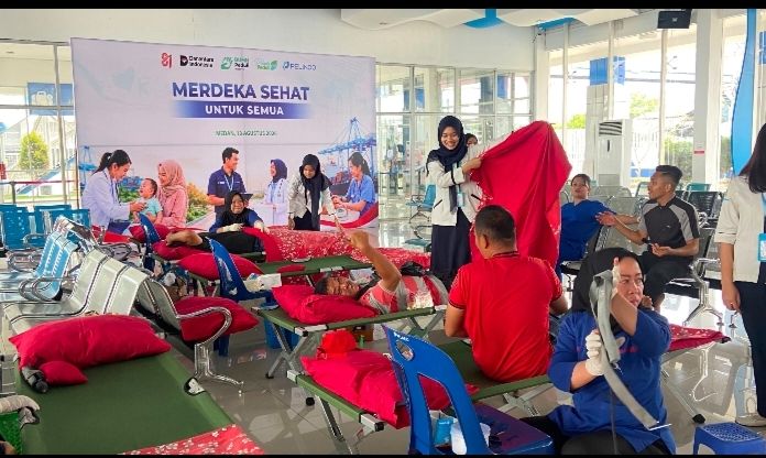 Semarak HUT ke-81 RI, Pelindo Hadirkan Layanan Kesehatan bagi Masyarakat Belawan